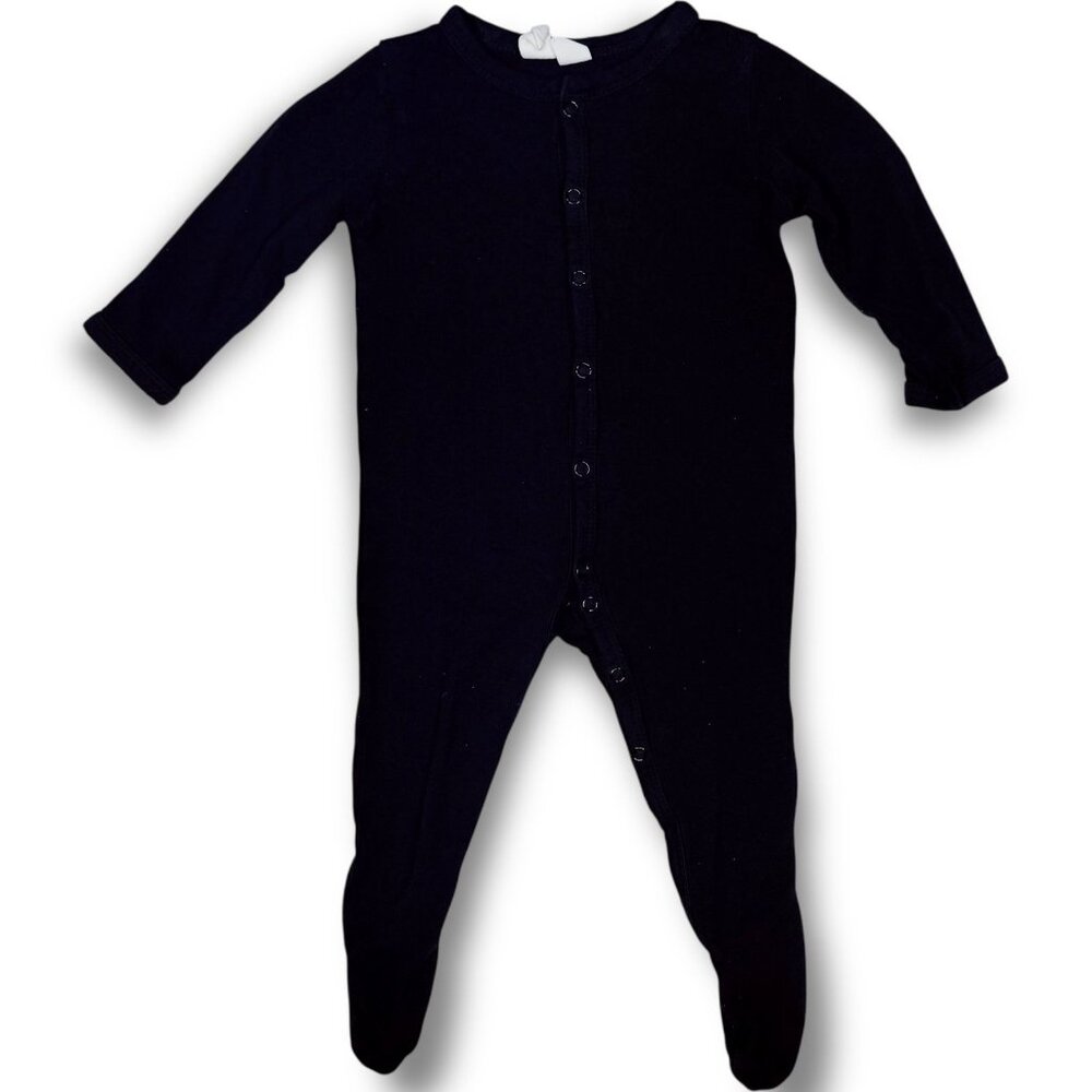 Kyte Baby Midnight Solid Black Bamboo Snap Footed Sleeper Outfit 3-6m / 6m